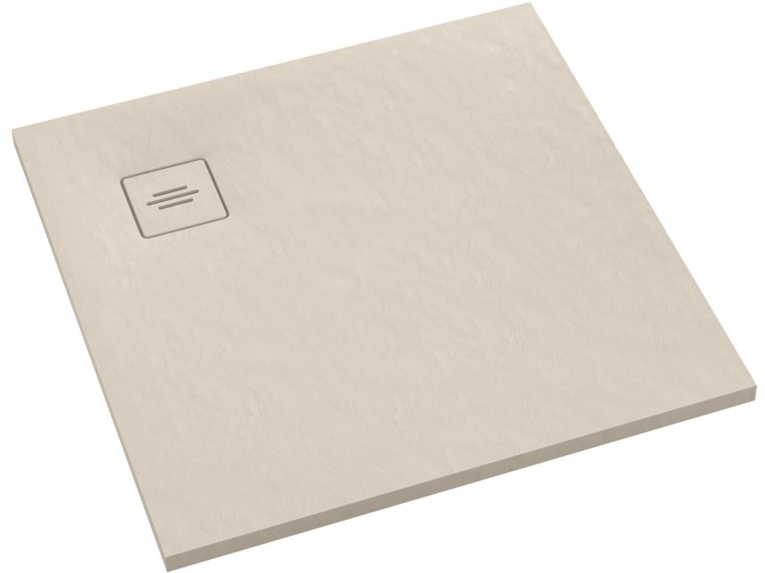 Schedline Protos Cashmere Stone brodzik kwadratowy 90x90 cm beżowy 3SP.P1K-9090/PK/ST-M1/PK/ST