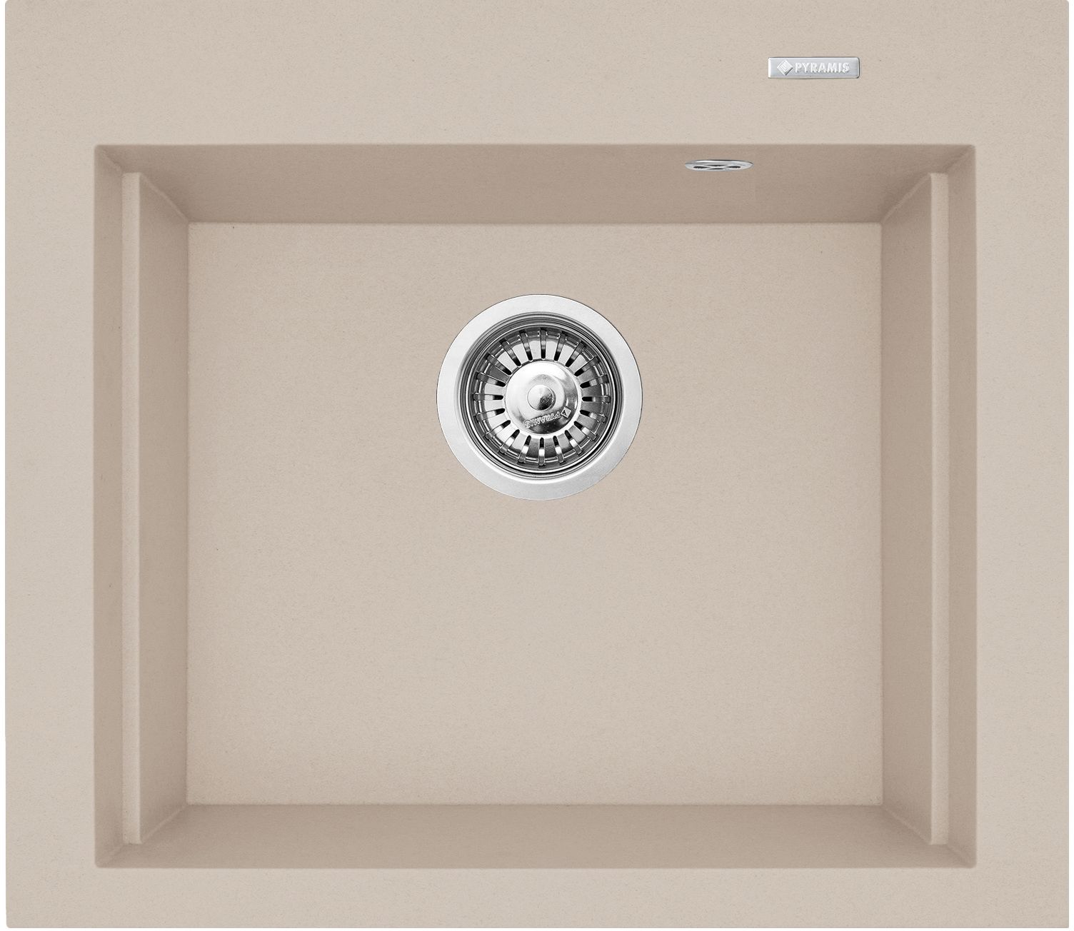 Pyramis Siros zlewozmywak granitowy 57x51,5 cm beżowy 070084801