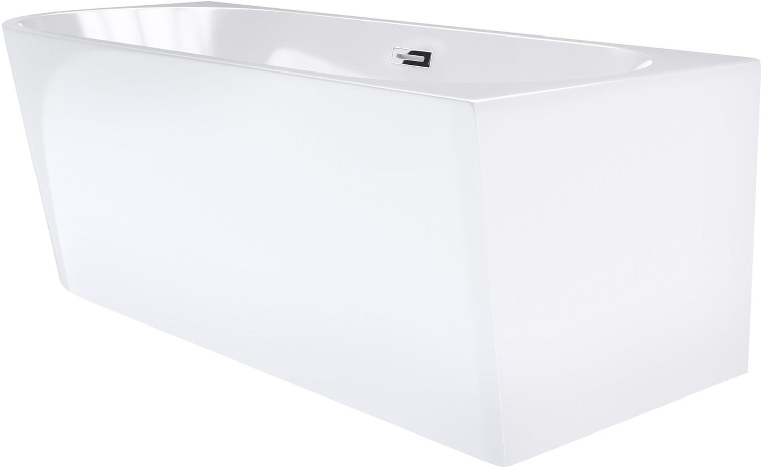 Corsan Intero wanna narożna 160x75 cm prawa chrom/biały połysk E-230LNPCH