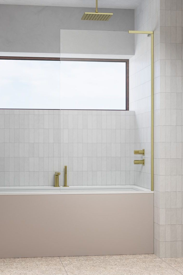 Radaway Modo SL Brushed Copper PNJ II parawan nawannowy 70 cm 1-częściowy złoty szczotkowany/szkło przezroczyste 10316070-99-01R