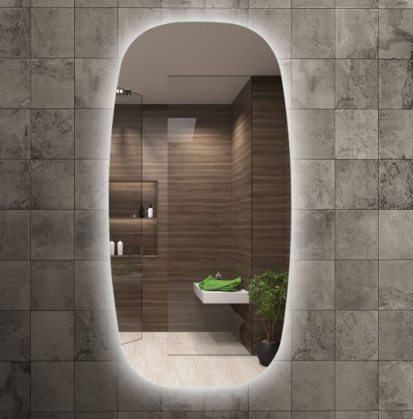 Venti Breza lustro 45x90 cm prostokątne z oświetleniem