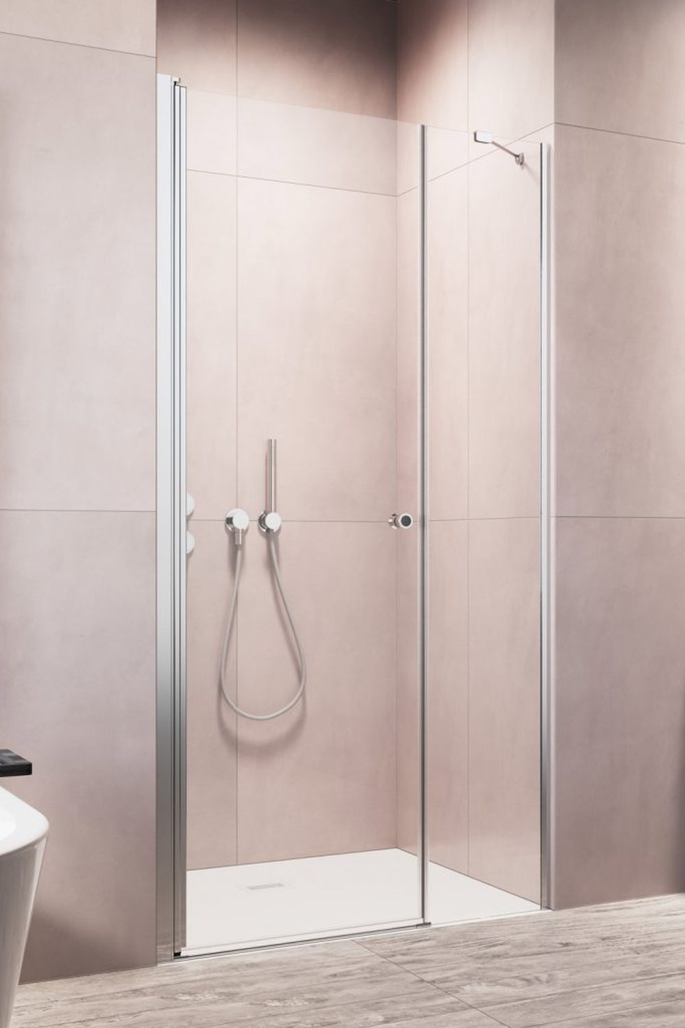 Radaway Eos DWS drzwi prysznicowe 100 cm wnękowe lewe chrom/szkło przezroczyste 137990-01-01L