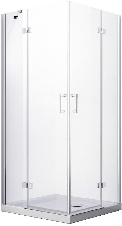 Besco Viva 195 kabina prysznicowa 80 cm kwadratowa chrom/szkło przezroczyste VK-80-195-C