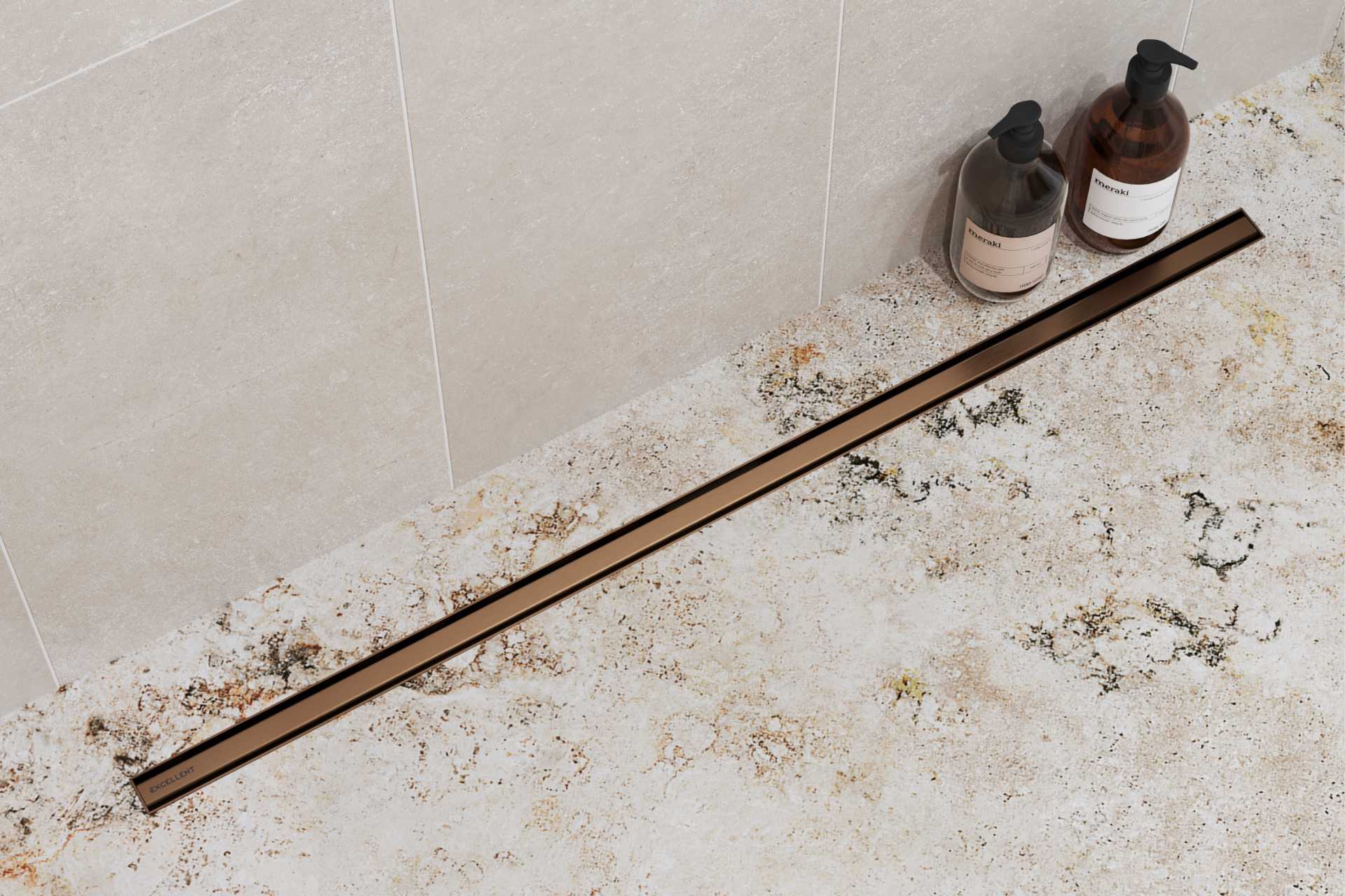 Excellent Stilio ruszt odpływu liniowego 70 cm czarny soft INEX.1525.700.R.BS