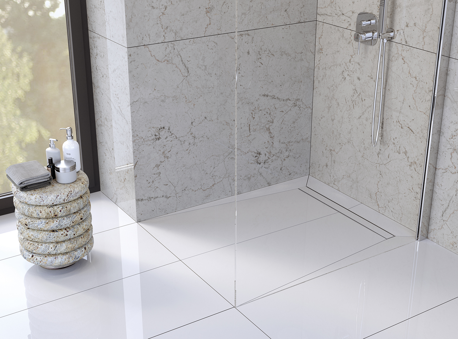 Laveo Basso odpływ liniowy 70 cm ruszt odwracalny stal COB270D