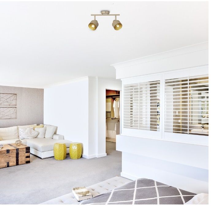 Rabalux Fedora lampa podsufitowa 2x40 W złota-brązowa 3548