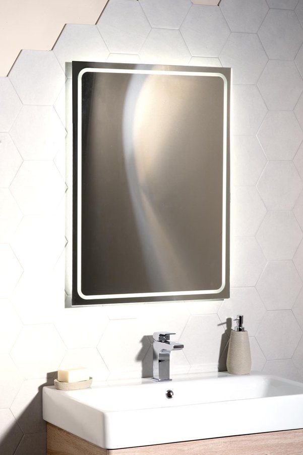 Sapho Gemini lustro 80x60 cm prostokątne z oświetleniem GM060