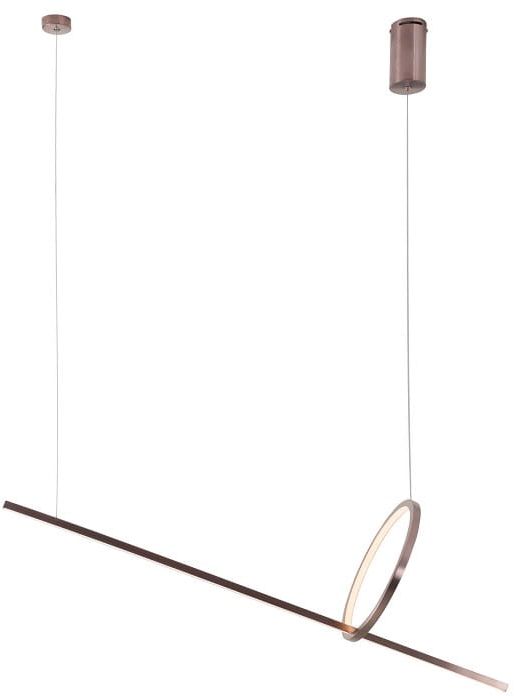 MaxLight Lozanna lampa wisząca 1x18 W brąz szczotkowany P0570D