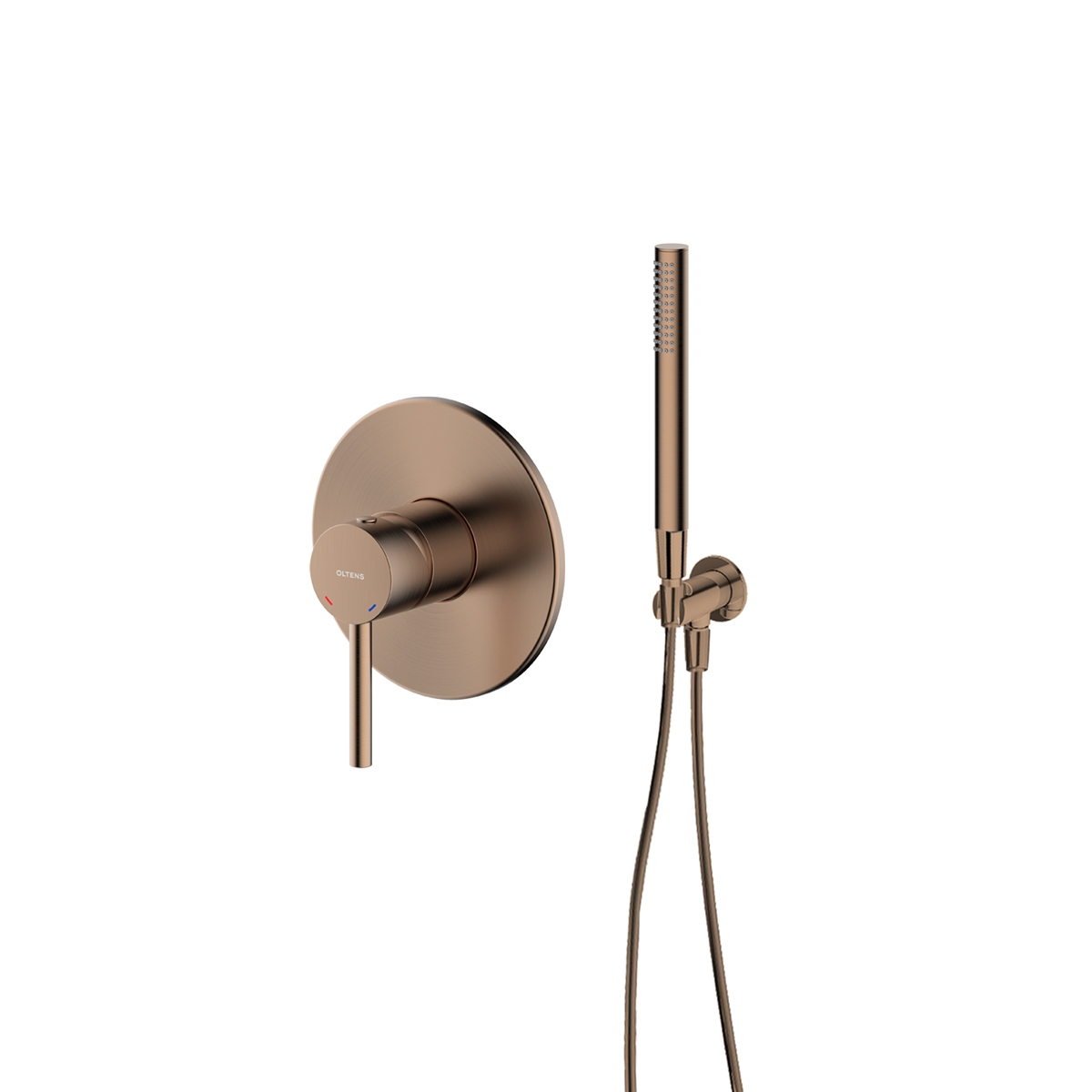 Zestaw Oltens Molle bateria prysznicowa podtynkowa z zestawem prysznicowym Ume Hvita miedź szczotkowana 36612610 - Wysyłka w 24h