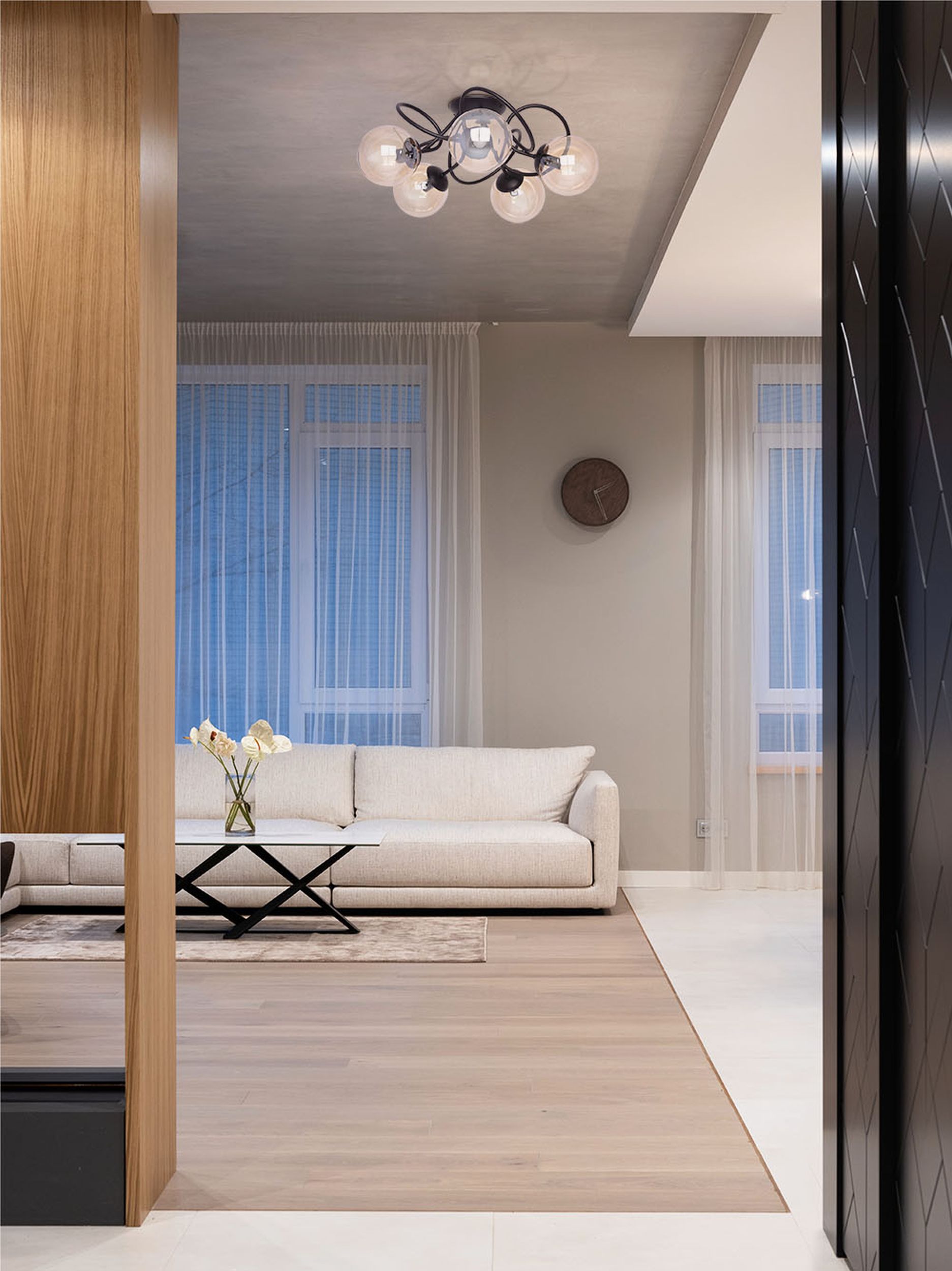 Kaja Floro lampa podsufitowa 5x40 W czarna-bursztynowa K-5127