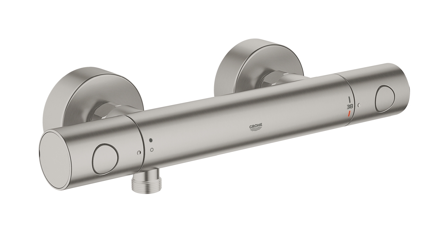 Grohe Grohtherm 1000 Cosmopolitan M bateria prysznicowa ścienna termostatyczna stal nierdzewna 34065DC2 - Wysyłka w 24h