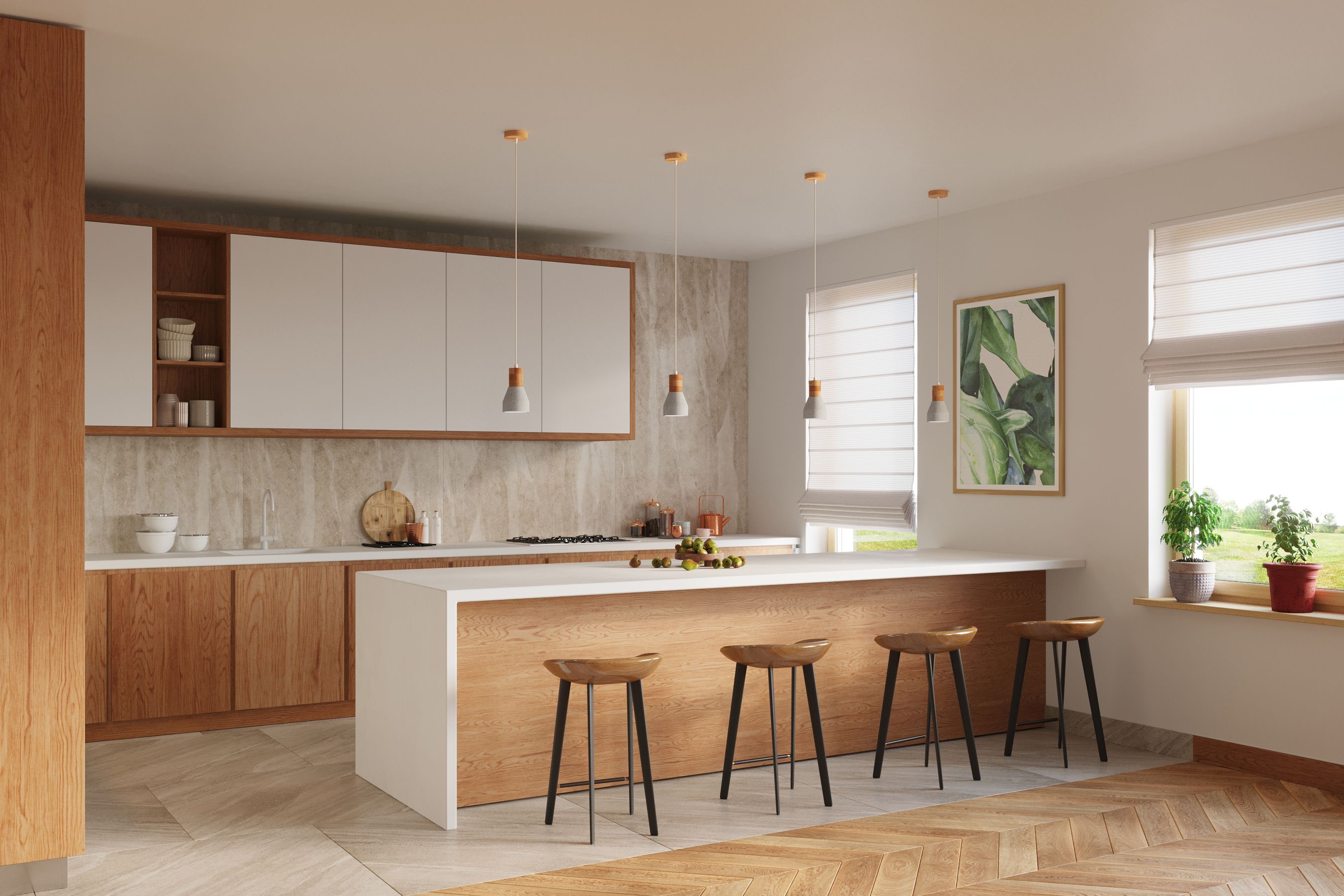 Sollux Lighting Qubic lampa wisząca 1x60W szary/drewno naturalne SL.0964