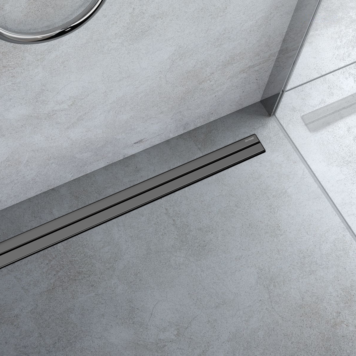 Oltens Langan Slim maskownica odpływu liniowego 70 cm grafit 30018400 - Wysyłka w 24h