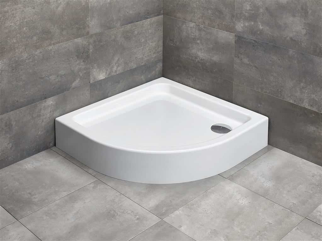 Radaway Laros A Compact brodzik 85x85 cm półokrągły biały SLA8585-01