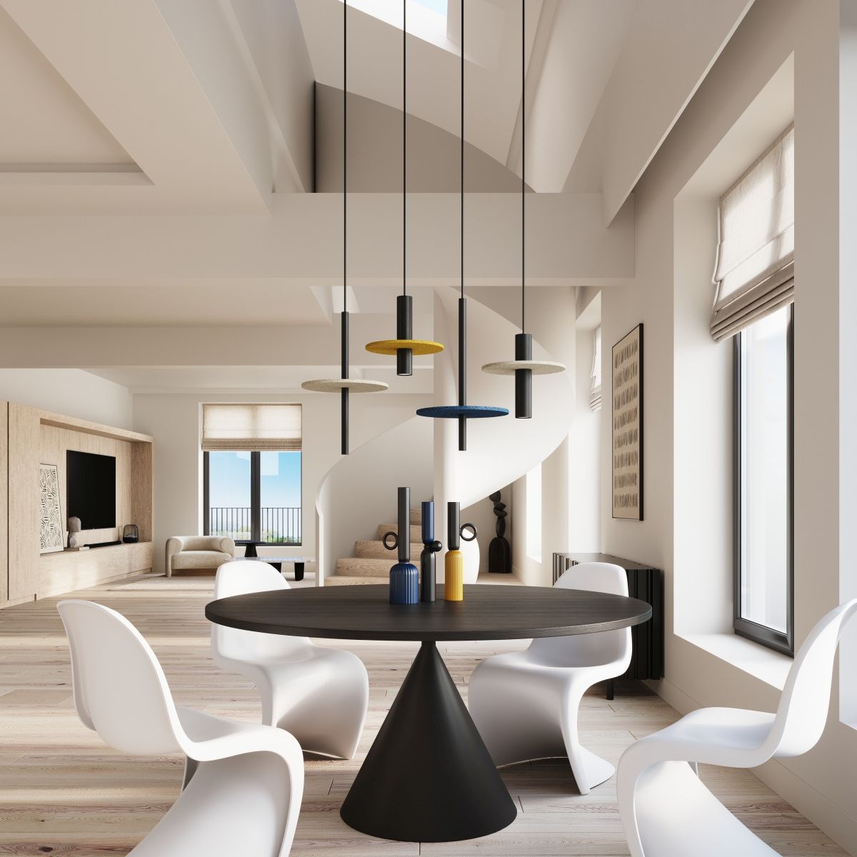 Sollux Lighting Feltro lampa wisząca 1x8 W czarna/niebieska SL.1881