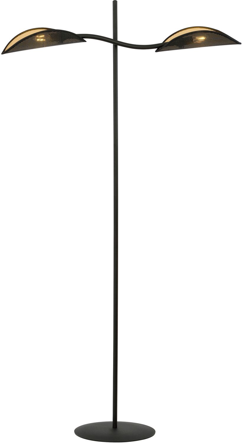 Emibig Lotus lampa stojąca 2x10 W czarna-złota 1106/LP2