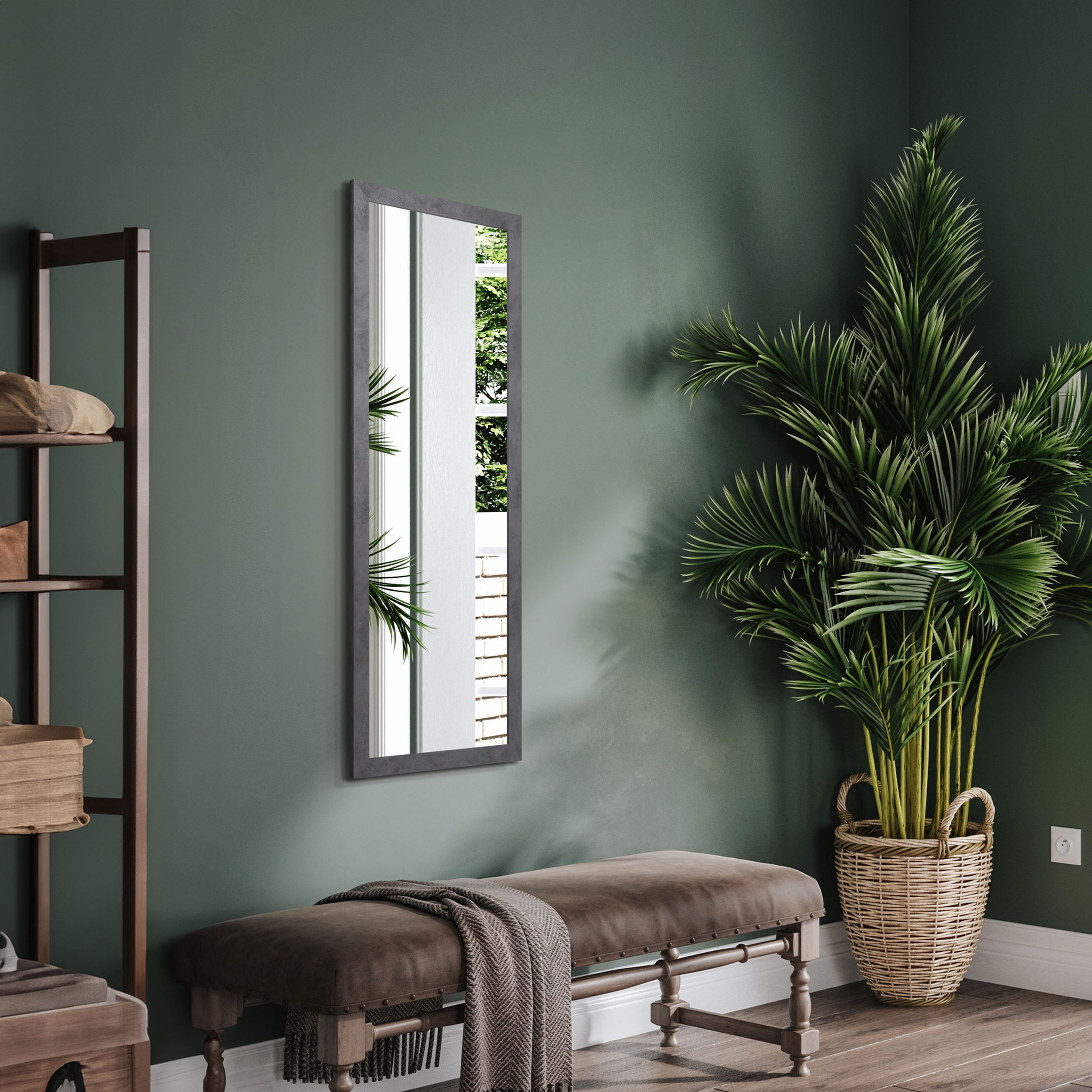 Styler Kiruna lustro 47x127 cm prostokątne grafit LU-12442