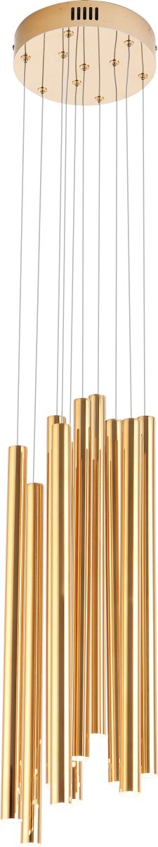 MaxLight Organic lampa wisząca 10x1W LED złota P0265D