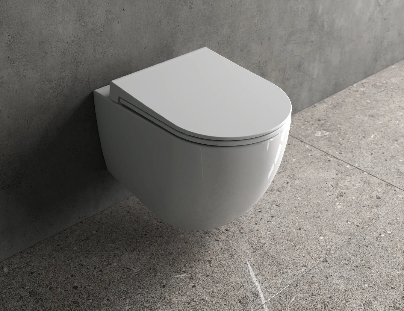 Zestaw Vilarte by Dura Siena miska WC wisząca bez kołnierza ze spłukiwaniem wirowym z deską wolnoopadającą biały połysk ... - Wysyłka w 24h