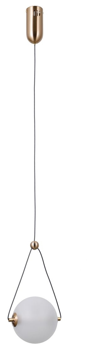 Italux Rastia lampa wisząca 1x6 W złota-opal PND-34361-S-HBR-OPAL