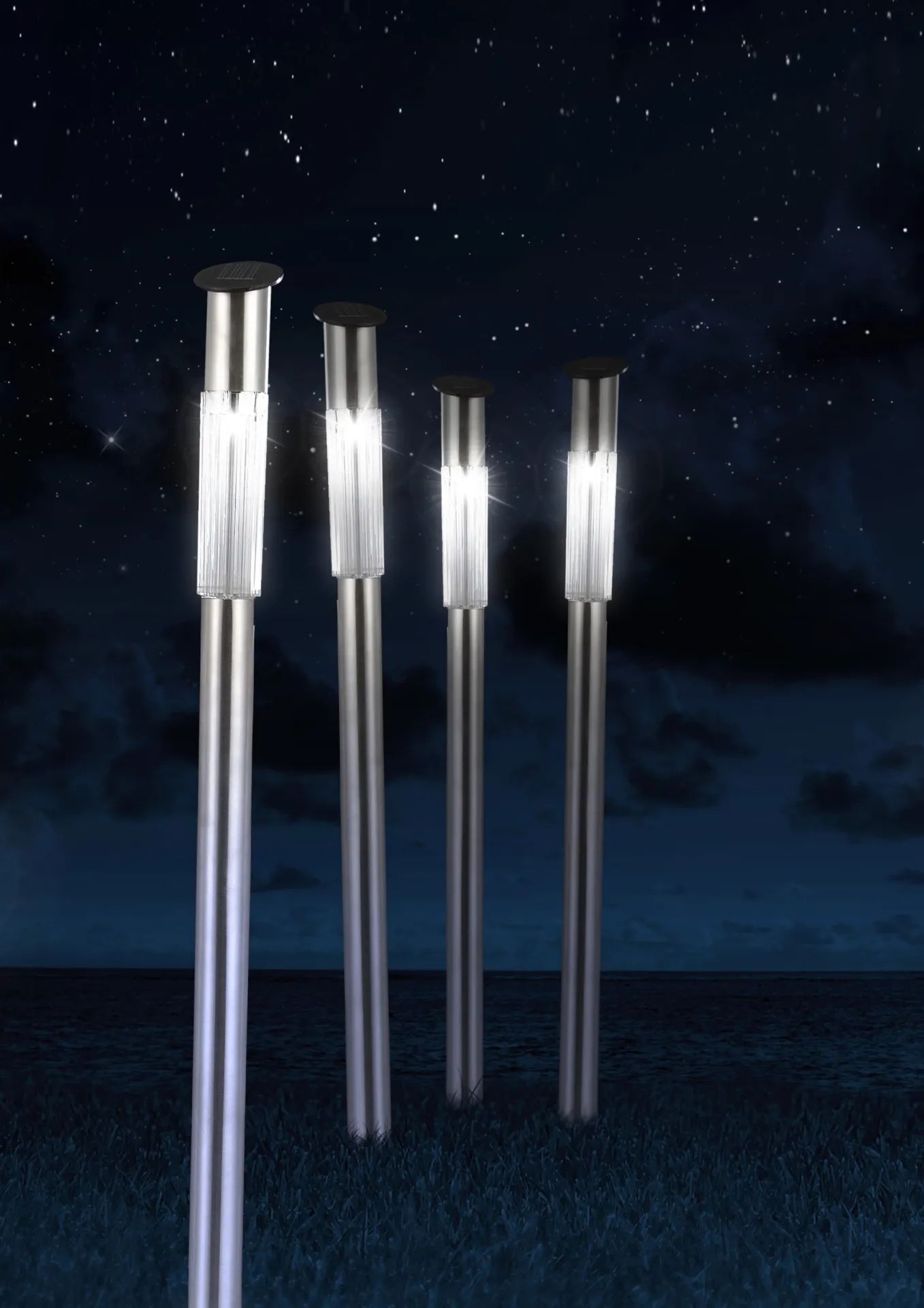 Globo Lighting Solar lampa stojąca 1x0,06 W stal 3pak 33961-3