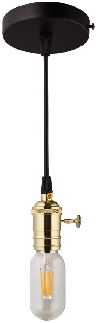 Abigali Edison lampa wisząca 1x40W czarna/złota ZA-1