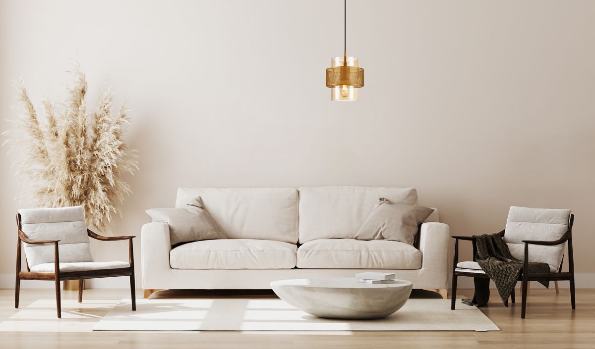 Italux Vinoti lampa wisząca 1x40 W złota PND-22132-1S-GD-AMB