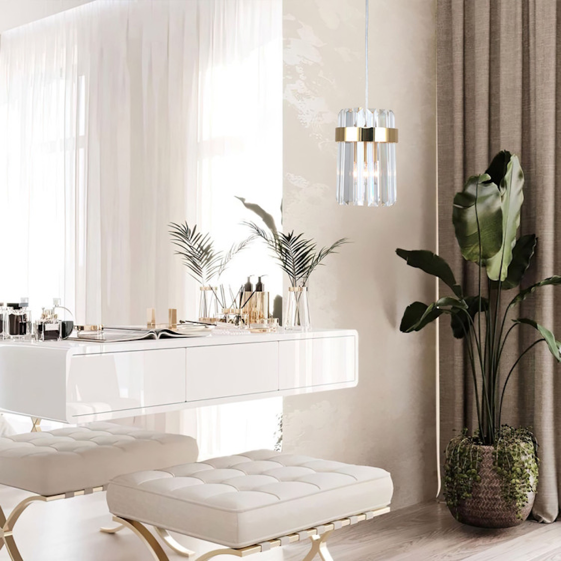 Light Prestige Vetro lampa wisząca 1x10 W złota LP-2910/1P GD - Wysyłka w 24h