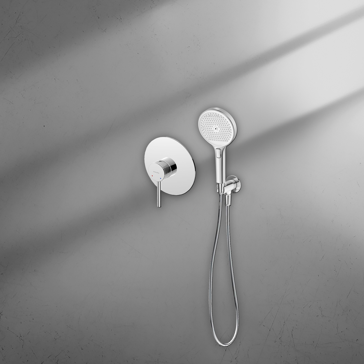 Ksuro 01 zestaw bateria prysznicowa podtynkowa ze słuchawką 3-funkcyjną chrom 17001010 - Wysyłka w 24h