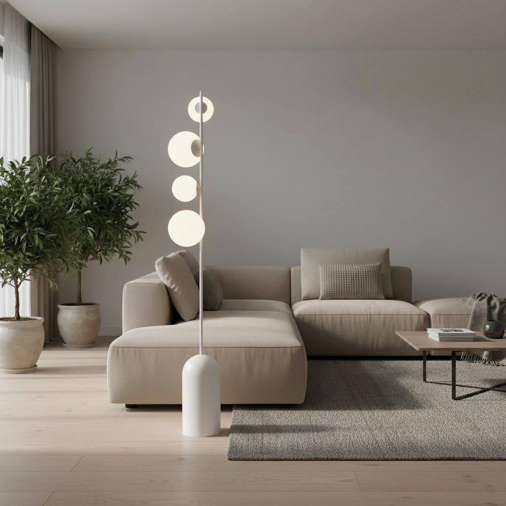 Emibig Etno lampa stojąca 4x8 W biała 1500/LP4