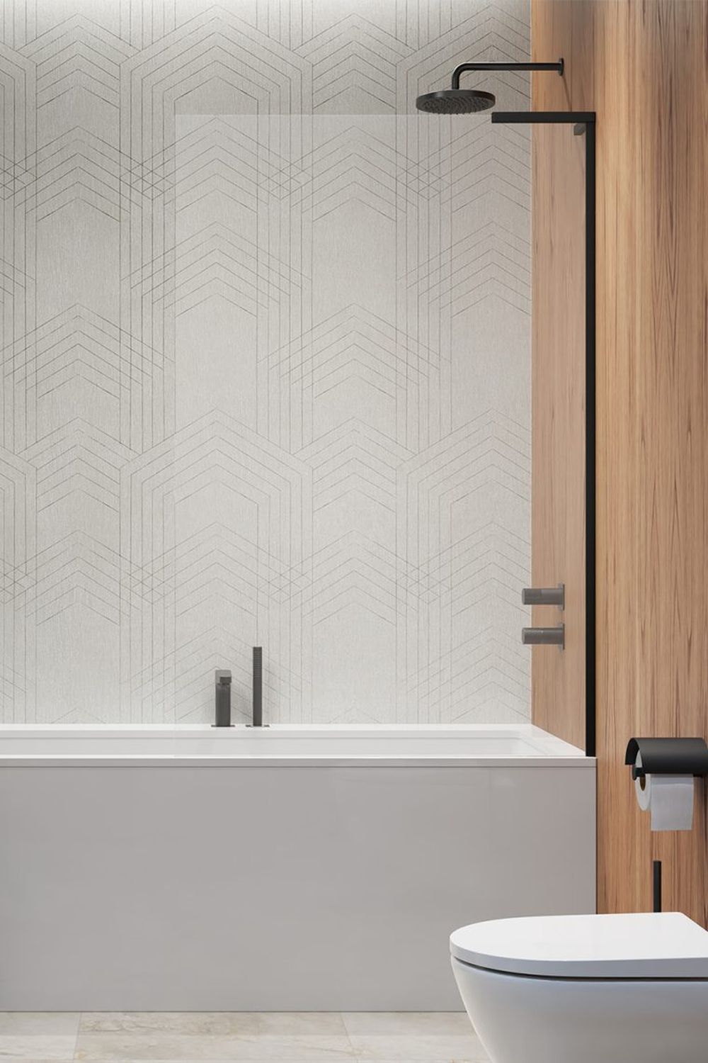 Radaway Modo SL Black PNJ II parawan nawannowy 70 cm 1-częściowy czarny mat/szkło przezroczyste 10316070-54-01R