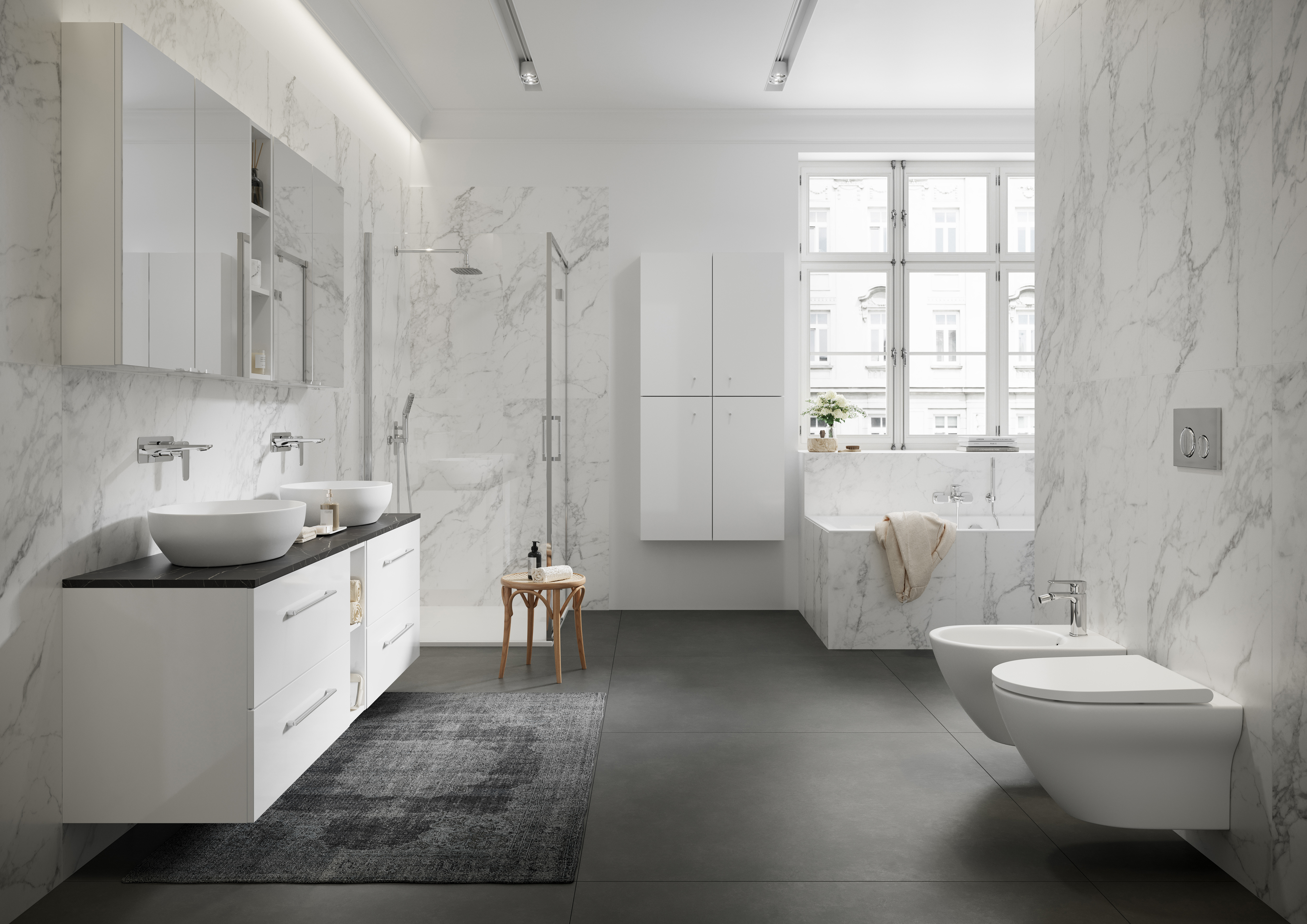 Zestaw Cersanit Larga miska WC CleanOn z deską wolnoopadającą i stelaż podtynkowy Aqua 2.0 S701-823