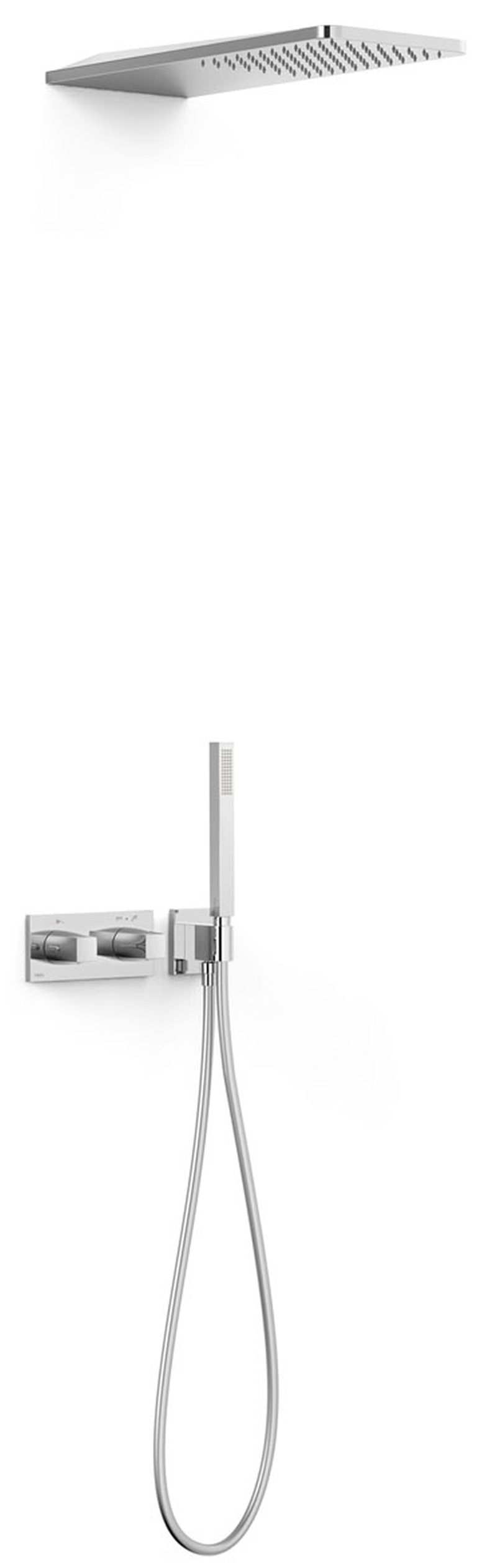 Tres B-System zestaw prysznicowy podtynkowy termostatyczny z deszczownicą chrom 30725205 - Wysyłka w 24h