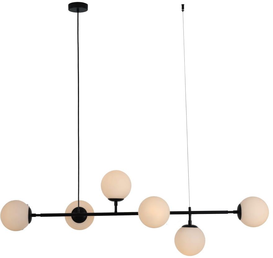 Light Prestige Alisa lampa wisząca 6x40W czarna/biała LP-005/6PBK/WH