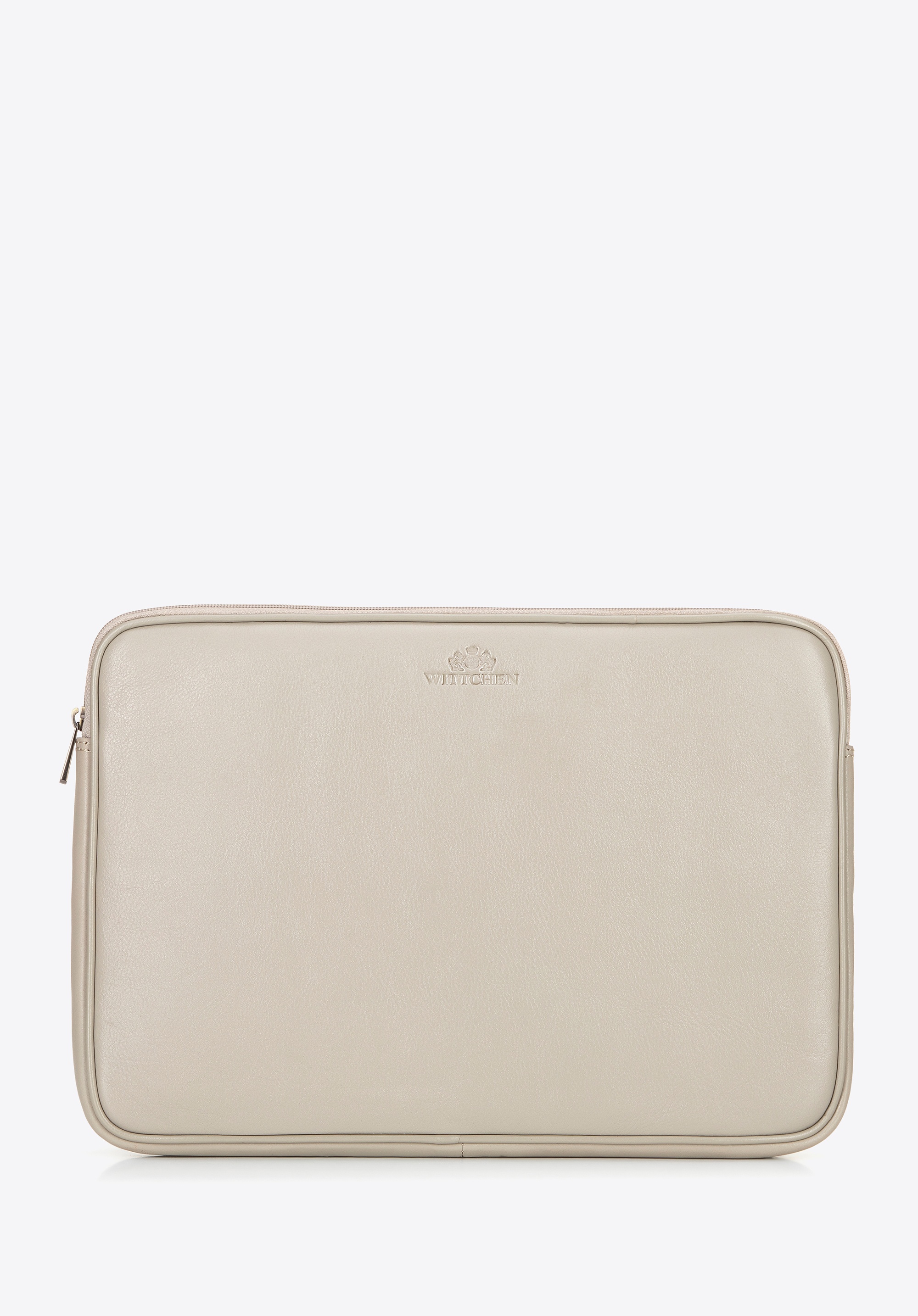 Pokrowiec na laptopa 15,6” ze skóry naturalnej beżowy