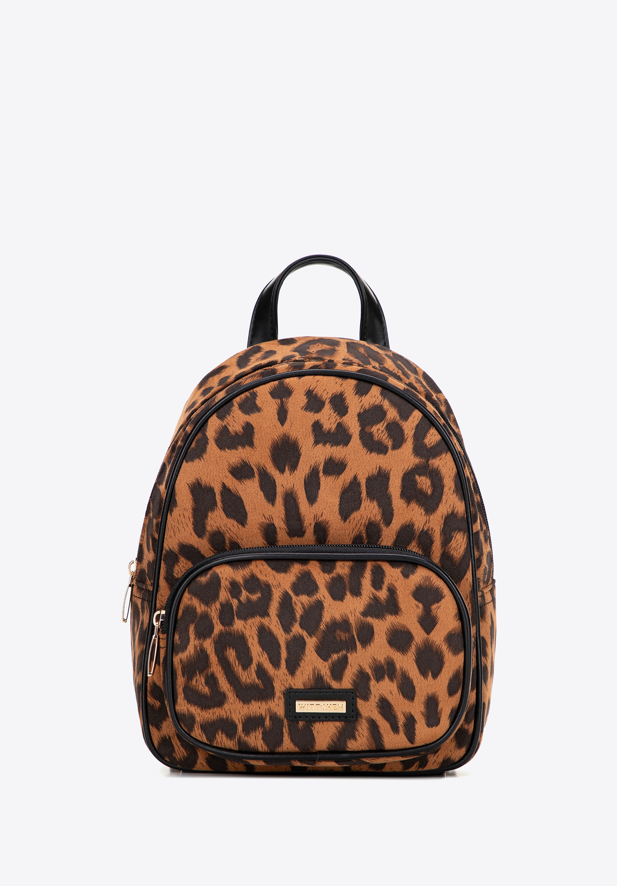 Dodatkowe rabaty - Mały plecak damski w motyw panterki brązowy