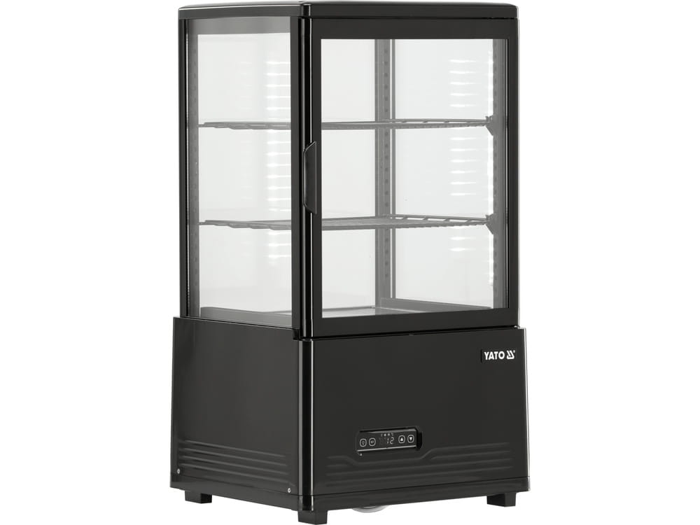 Witryna chłodnicza 59L 2 półki czarna YATO | YG-05050