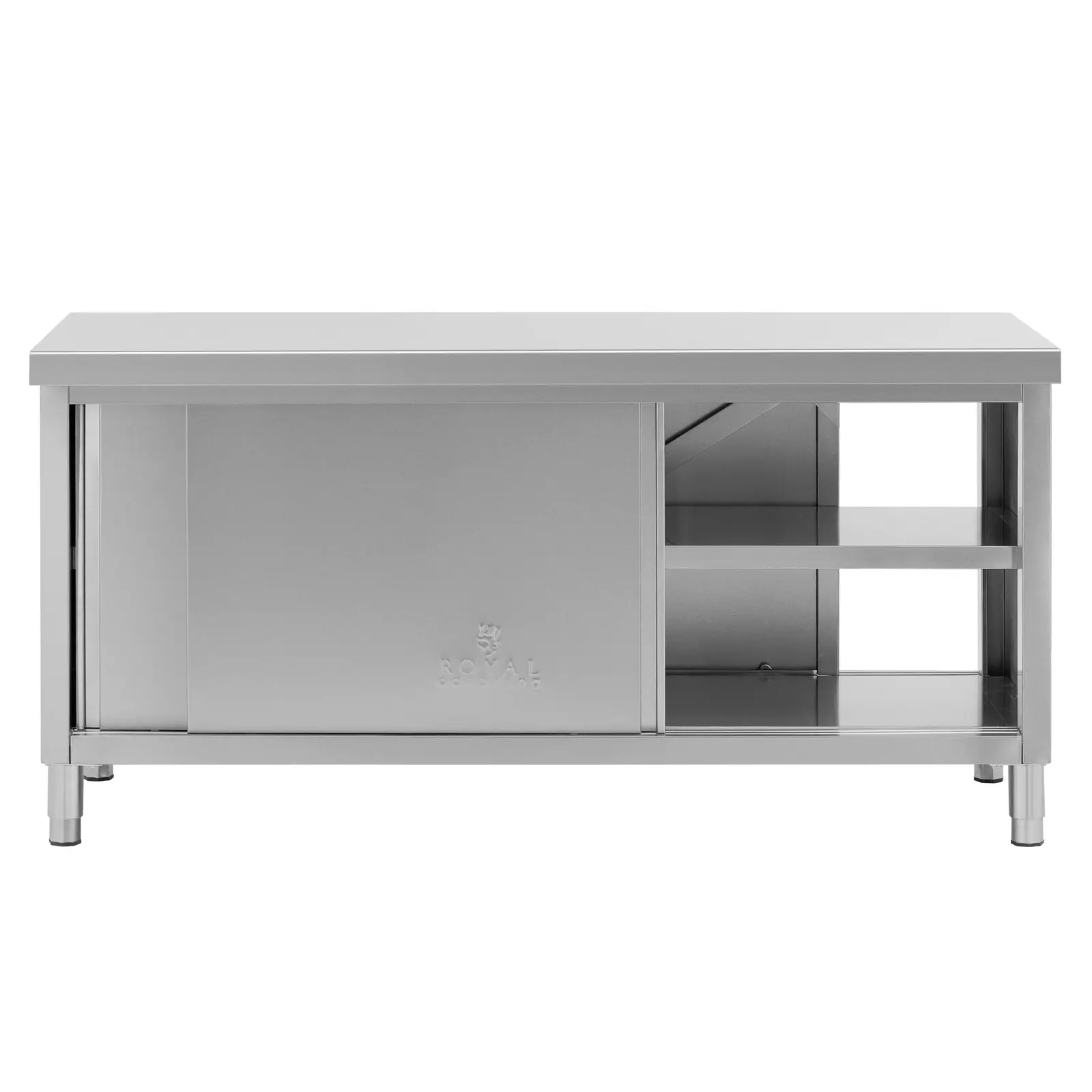 Stół gastronomiczny 180x70cm z szafką przelotową | 10013447