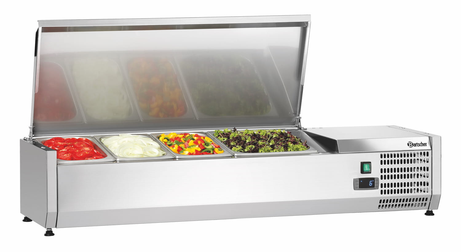 Nadstawa chłodnicza z pokrywą 3 x GN 1/3 + 1 x GN 1/2 | ED3-1201