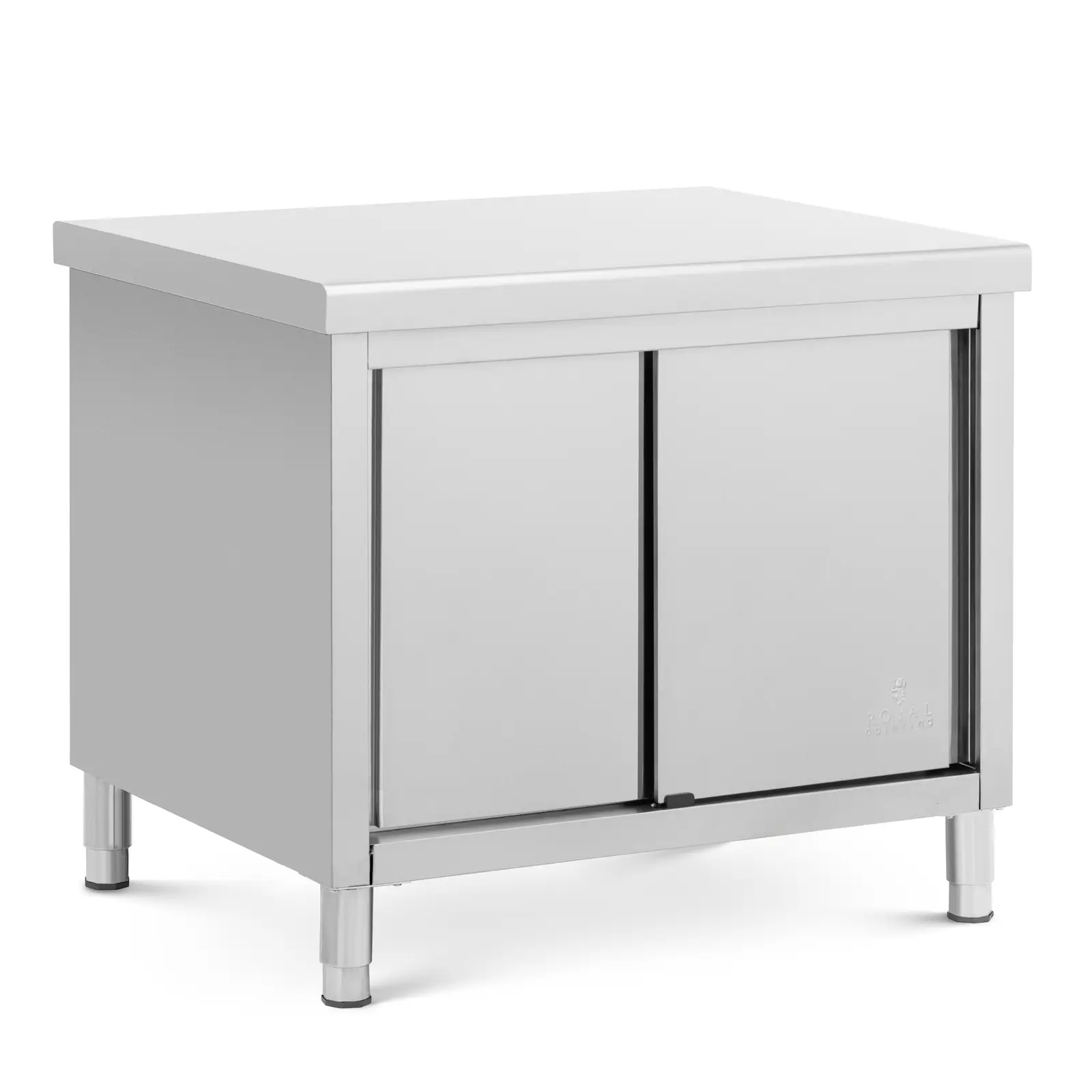 Stół gastronomiczny 100x80cm z szafką | 10013452