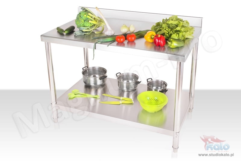 Gastronomiczny stół roboczy 100 x 60 z rantem