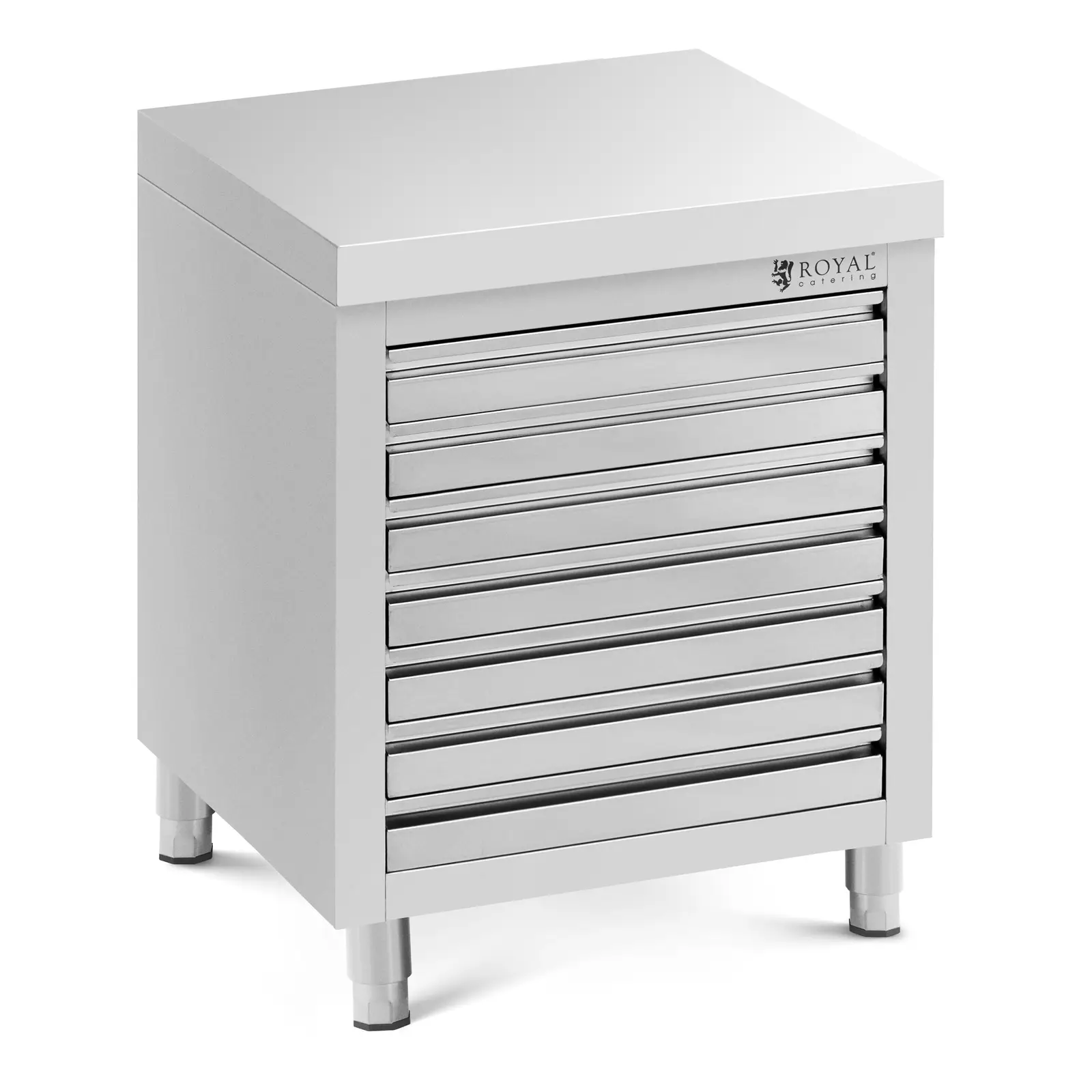 Stół gastronomiczny 70x50x85cm z 7 szufladami | 10013463