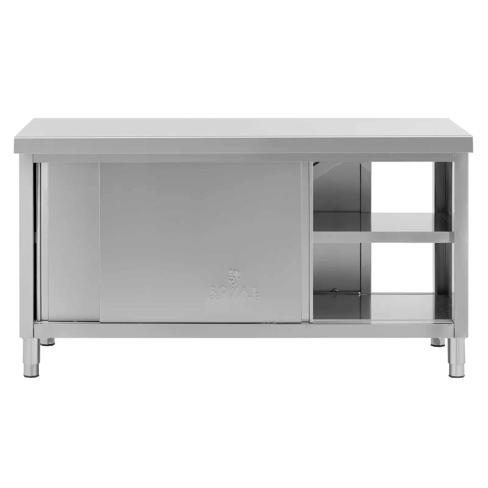 Stół gastronomiczny 160x70cm z szafką przelotową | 10013446