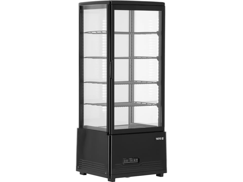 Witryna chłodnicza 98L 4 półki czarna YATO | YG-05053