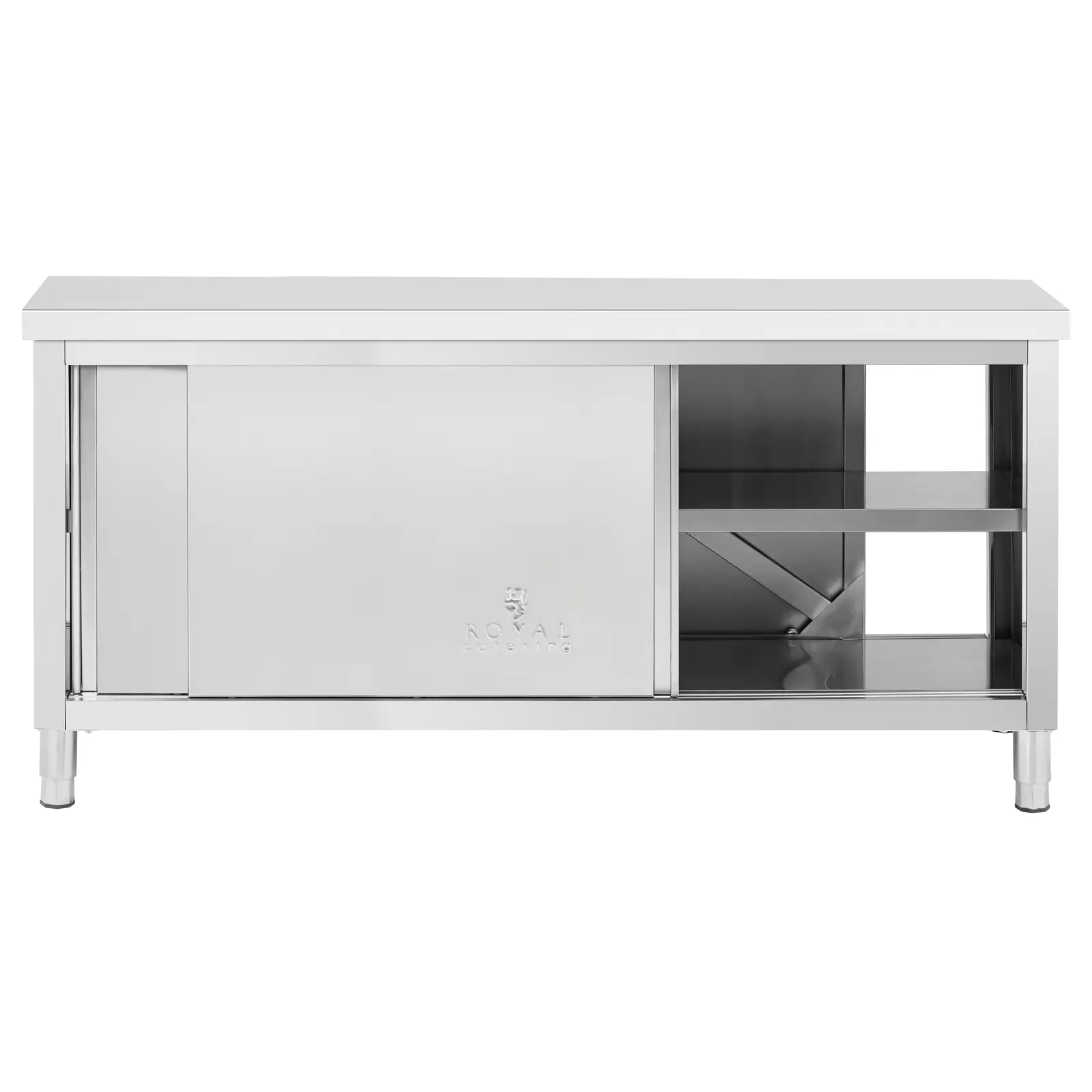 Stół gastronomiczny 180x60cm z szafką przelotową | 10013441