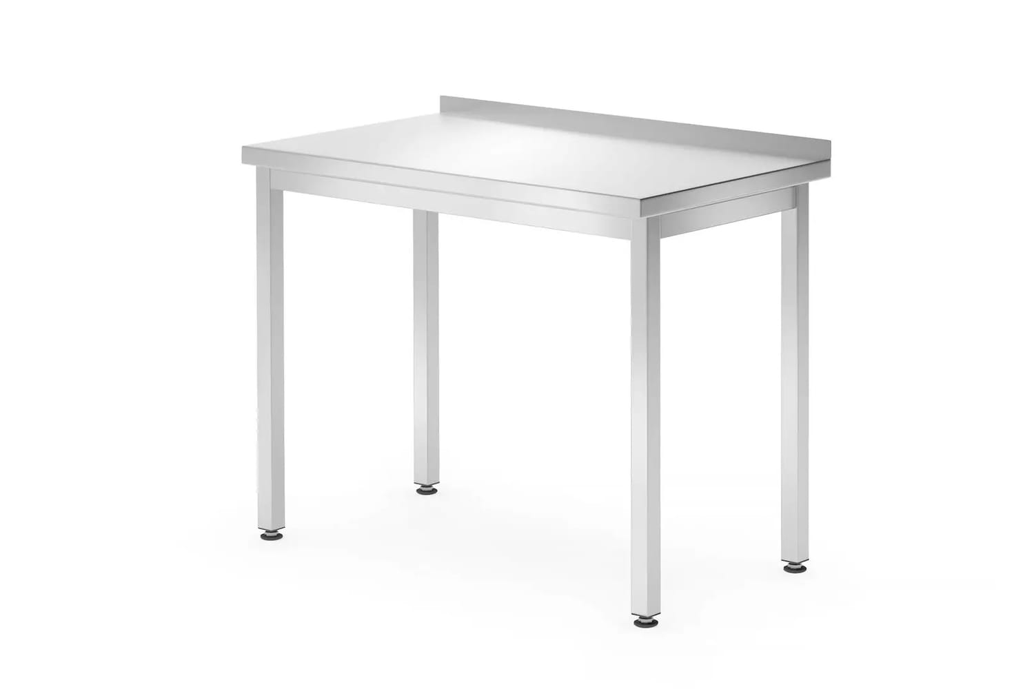 Stół gastronomiczny przyścienny 100x60x85cm z rantem, skręcany | 817209