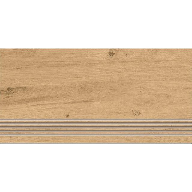 Gres szkliwiony stopnica ASHVILLE beige mat 29,7x59,8 gat. I