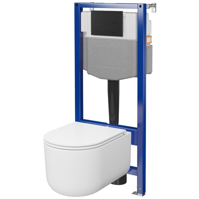 CERSANIT Zestaw podtynkowy AQUA 50 mech QF 3/6, miska INTRO, deska, p