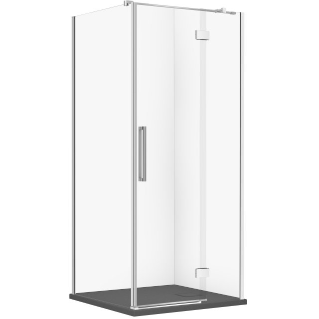 CERSANIT Kabina prysznicowa CREA prawa 90x90x200 chrom z brodzikiem T