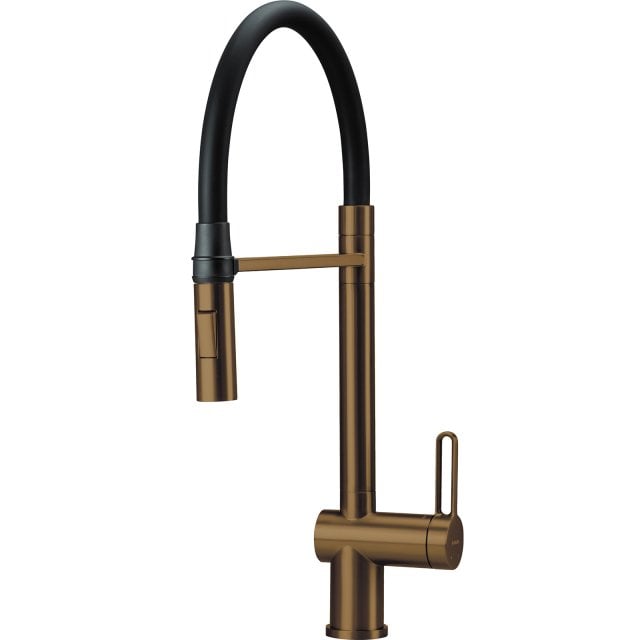 DEANTE Bateria kuchenna stojąca MAGNETIC z elastyczną wylewką brąz sz